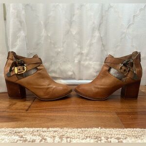 Tan Leather Ankle Boots